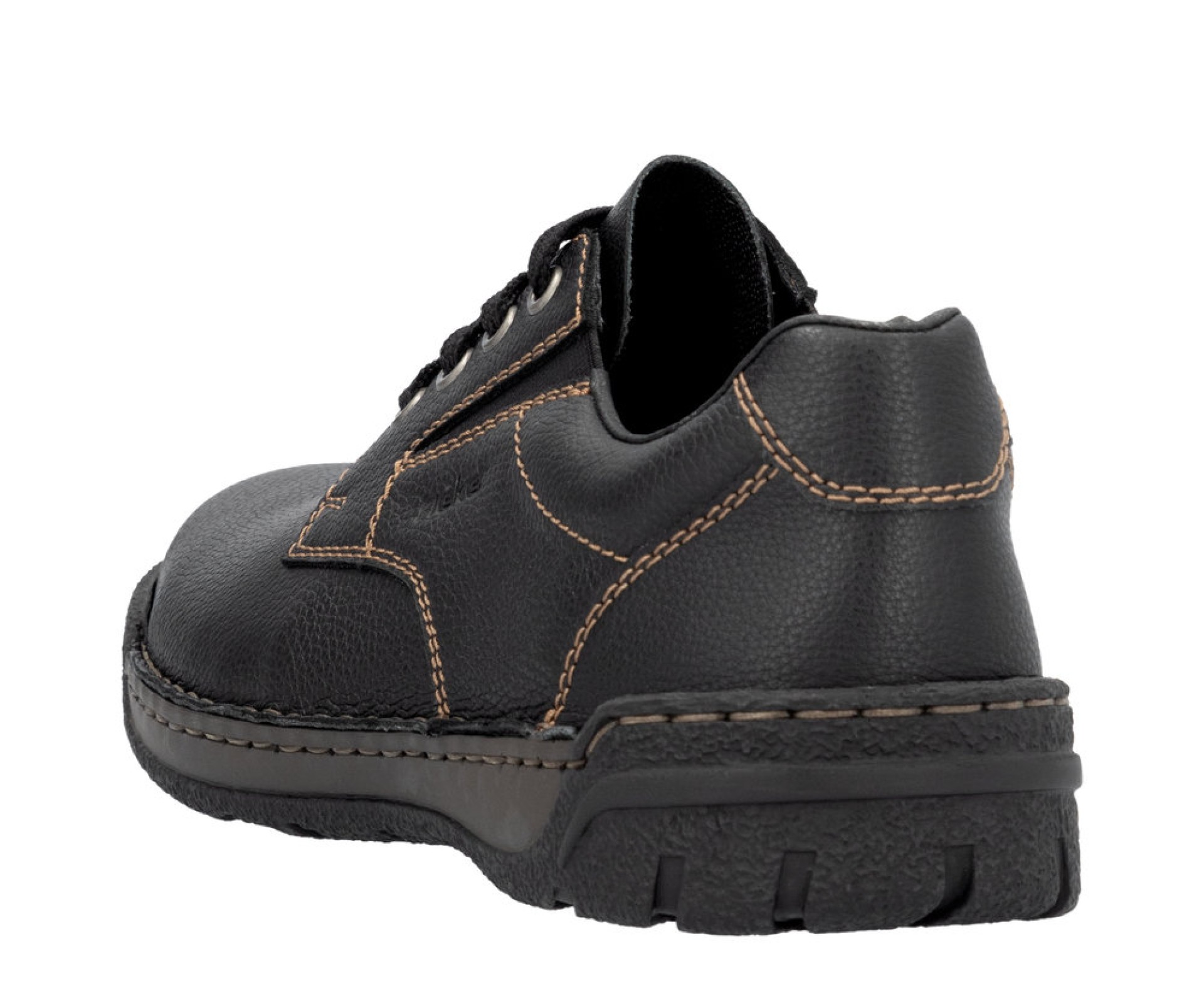 RIEKER  férfi fekete bőr cipő