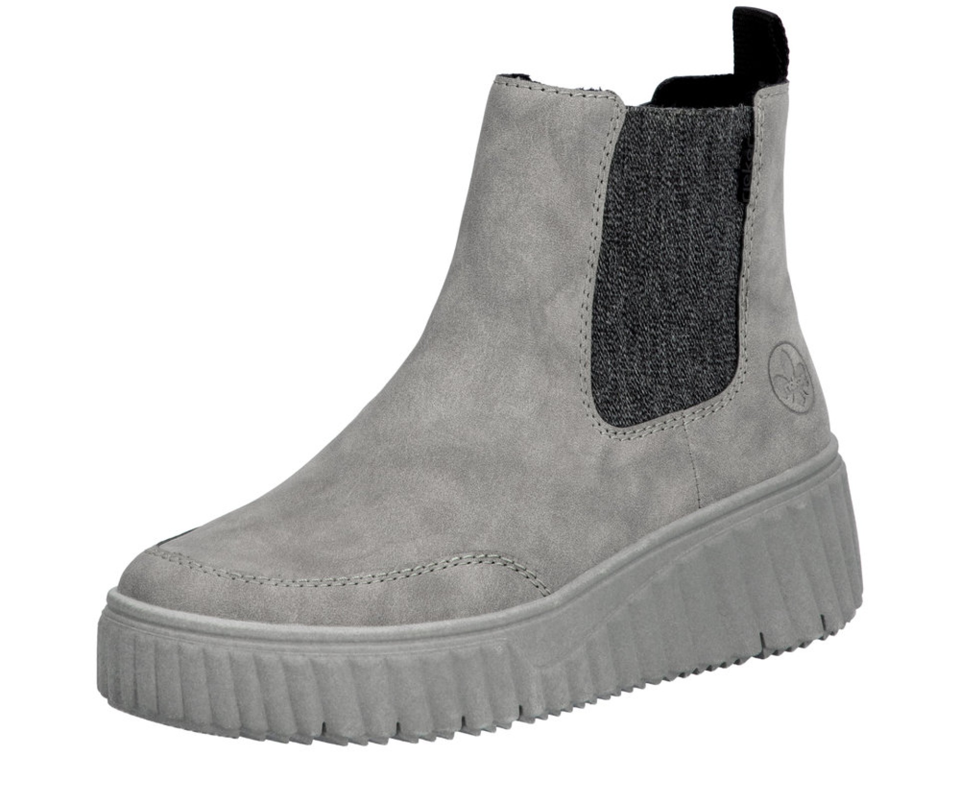 RIEKER szürke női bokacsizma