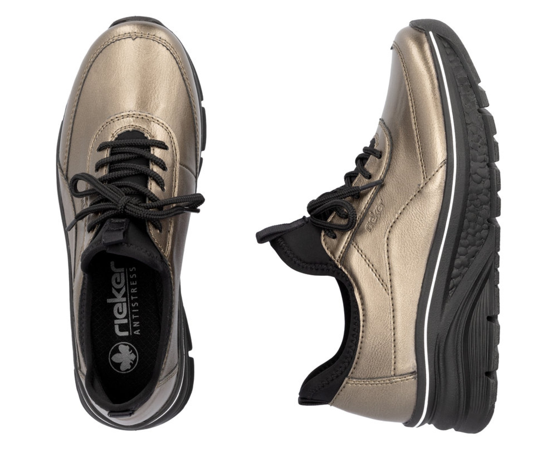 RIEKER bronz női cipő