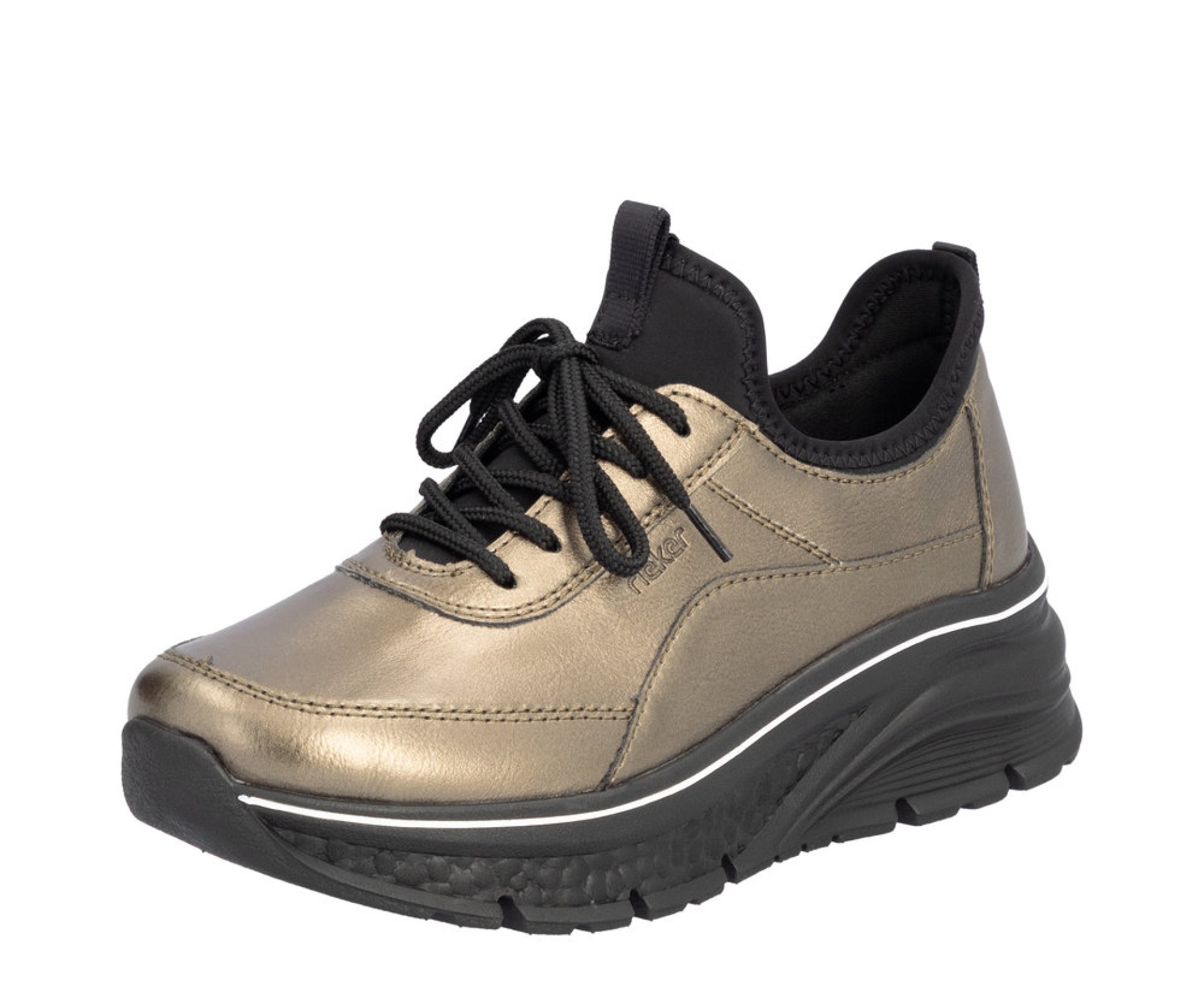RIEKER bronz női cipő