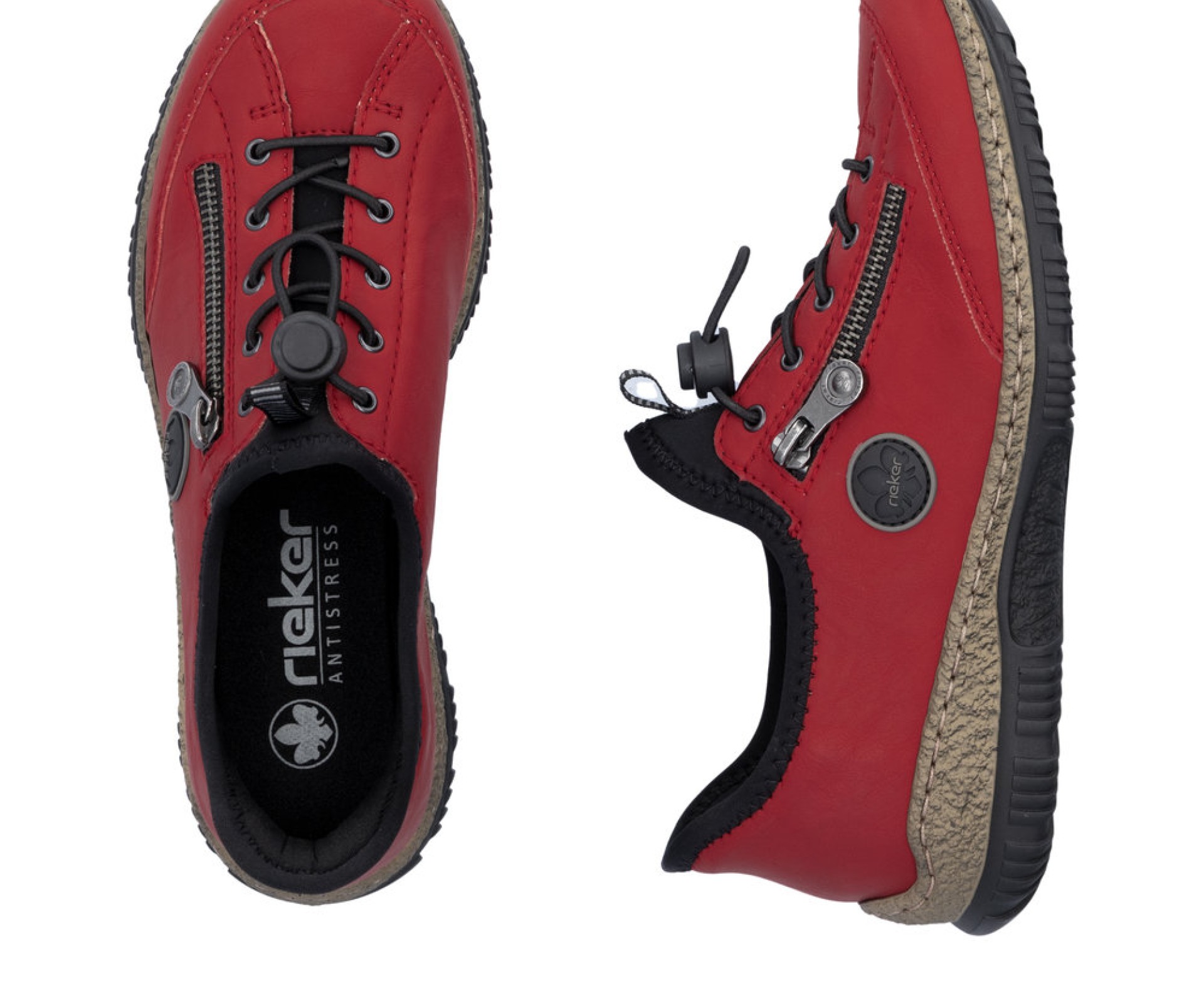 RIEKER piros  női cipő.