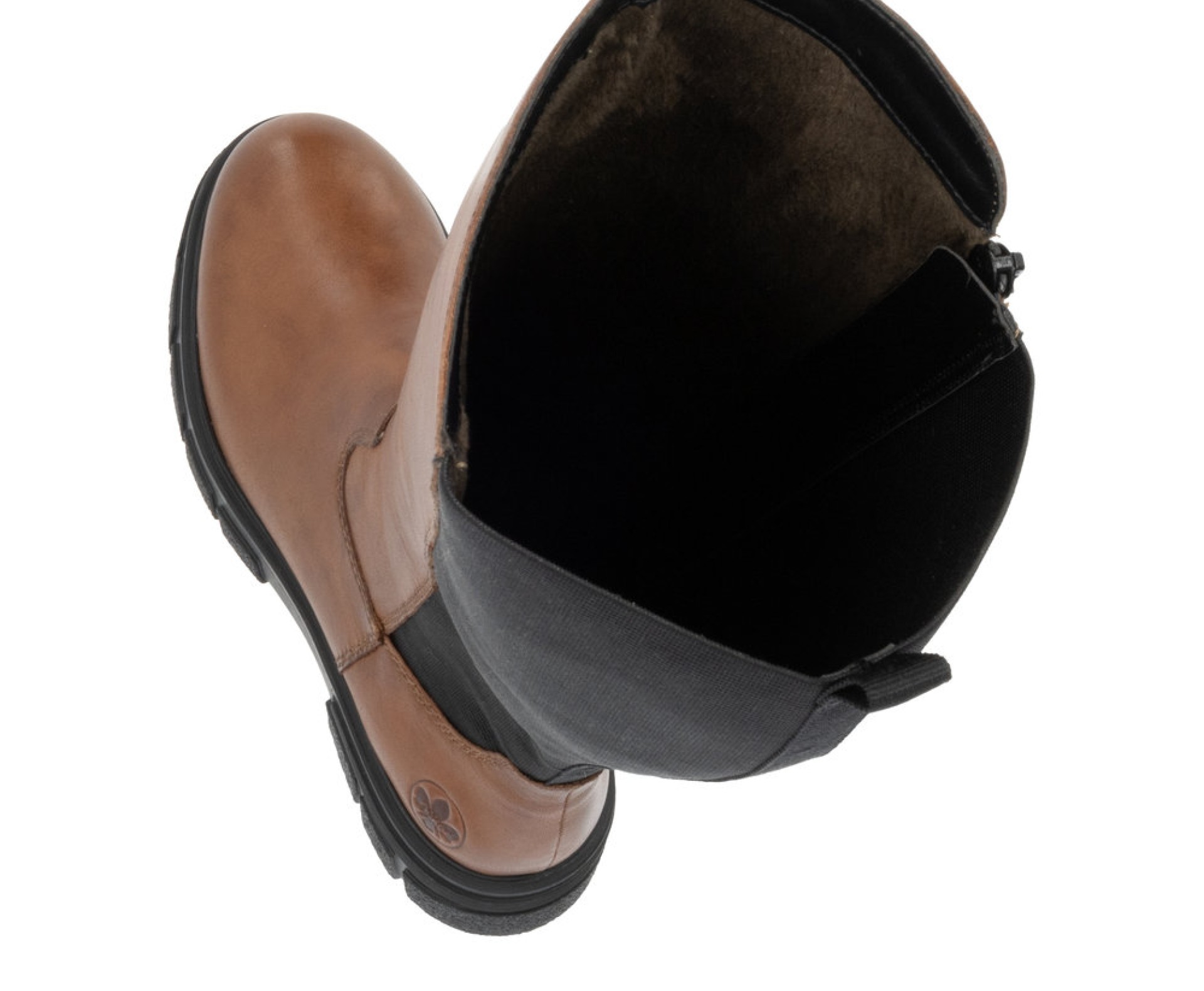 RIEKER barna női bőr hosszú szárú csizma 