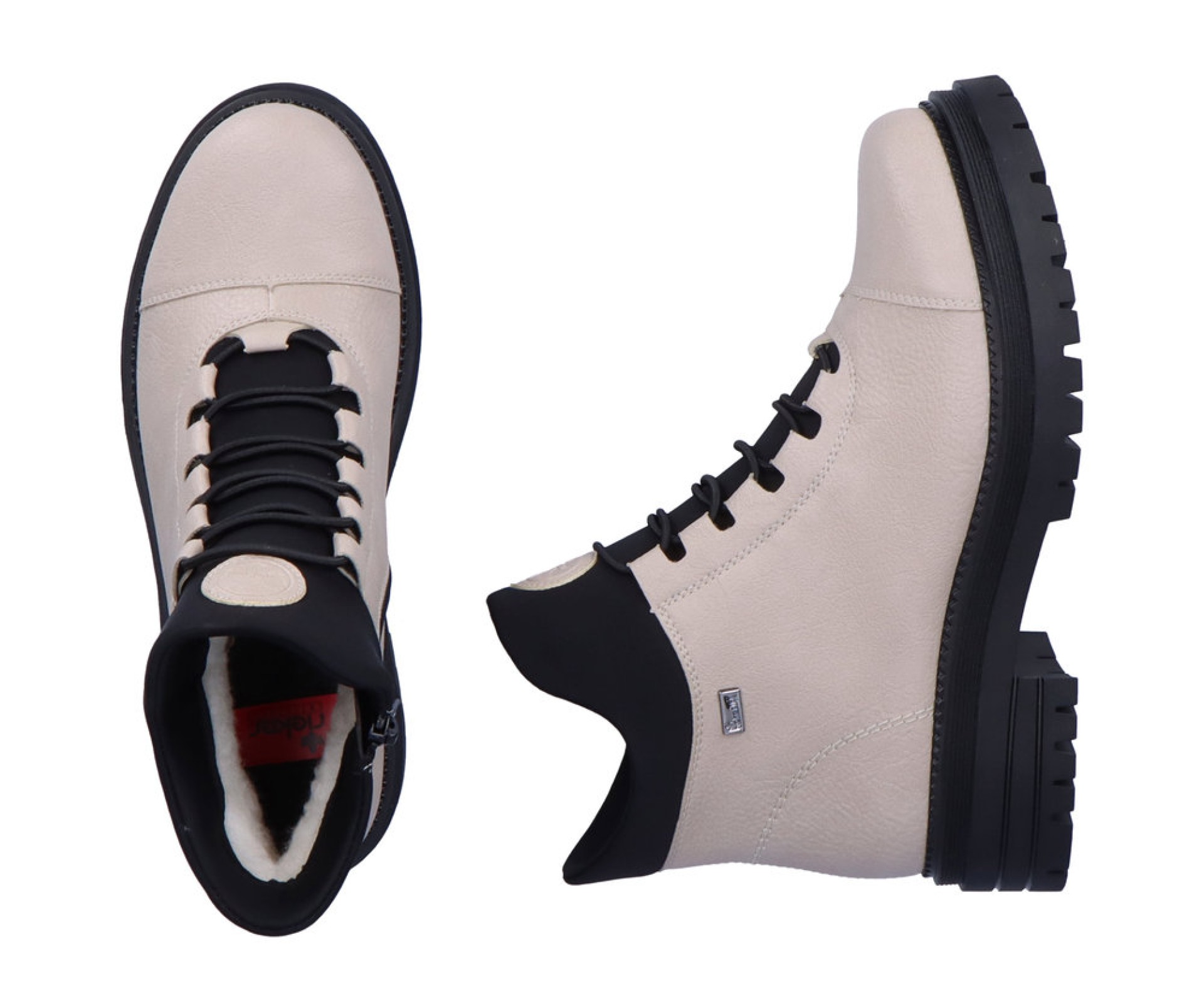 RIEKER bézs női bakancs 