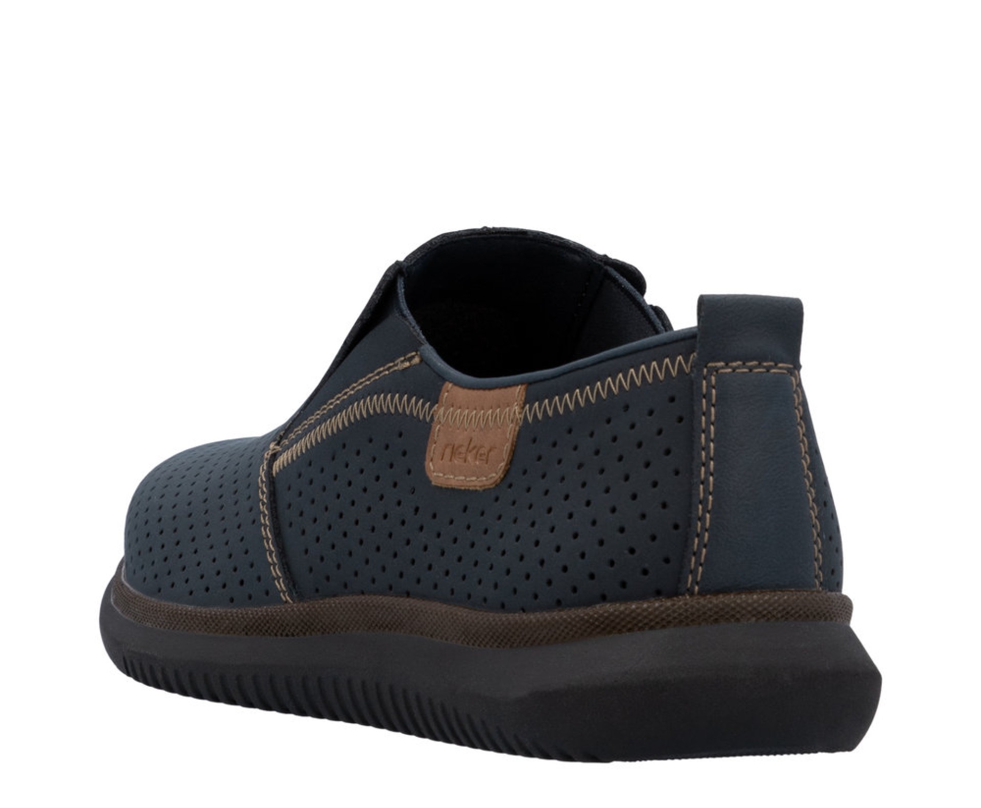 RIEKER kék férfi bőr cipő