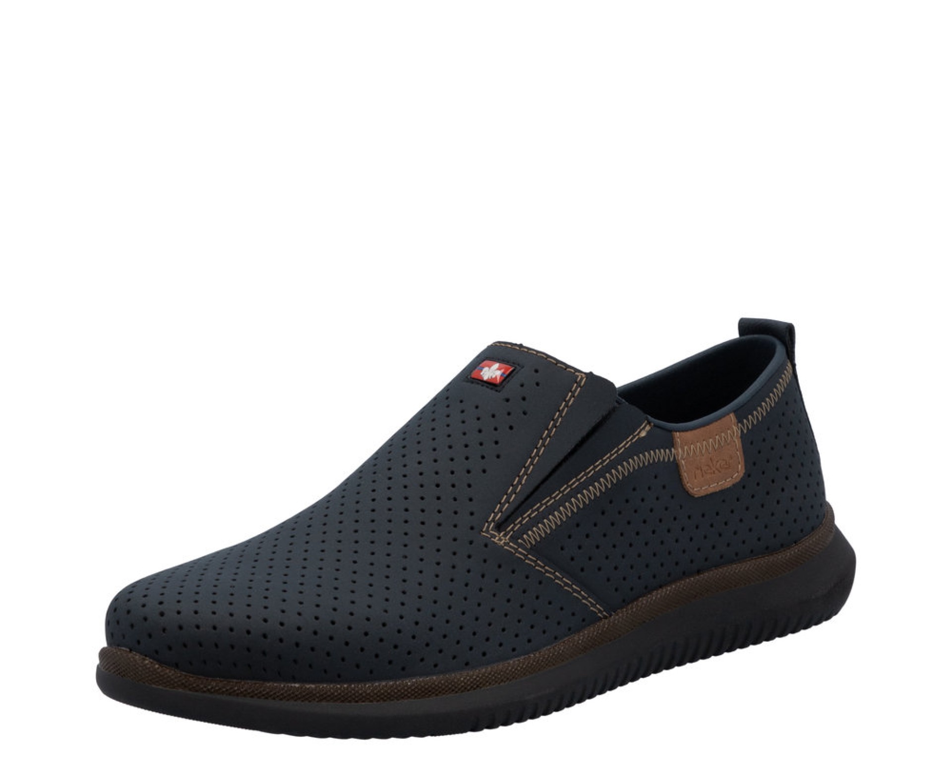 RIEKER kék férfi bőr cipő