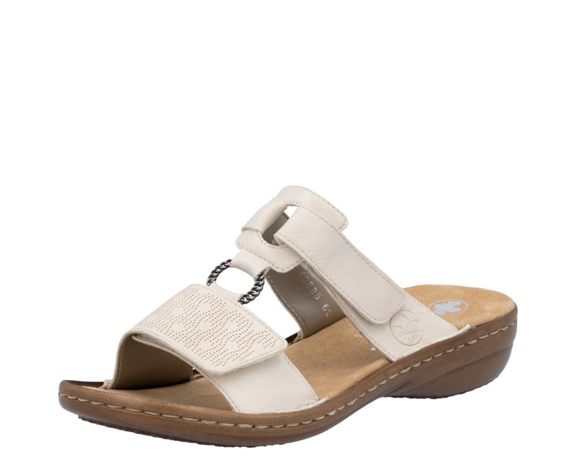 RIEKER bézs női papucs 