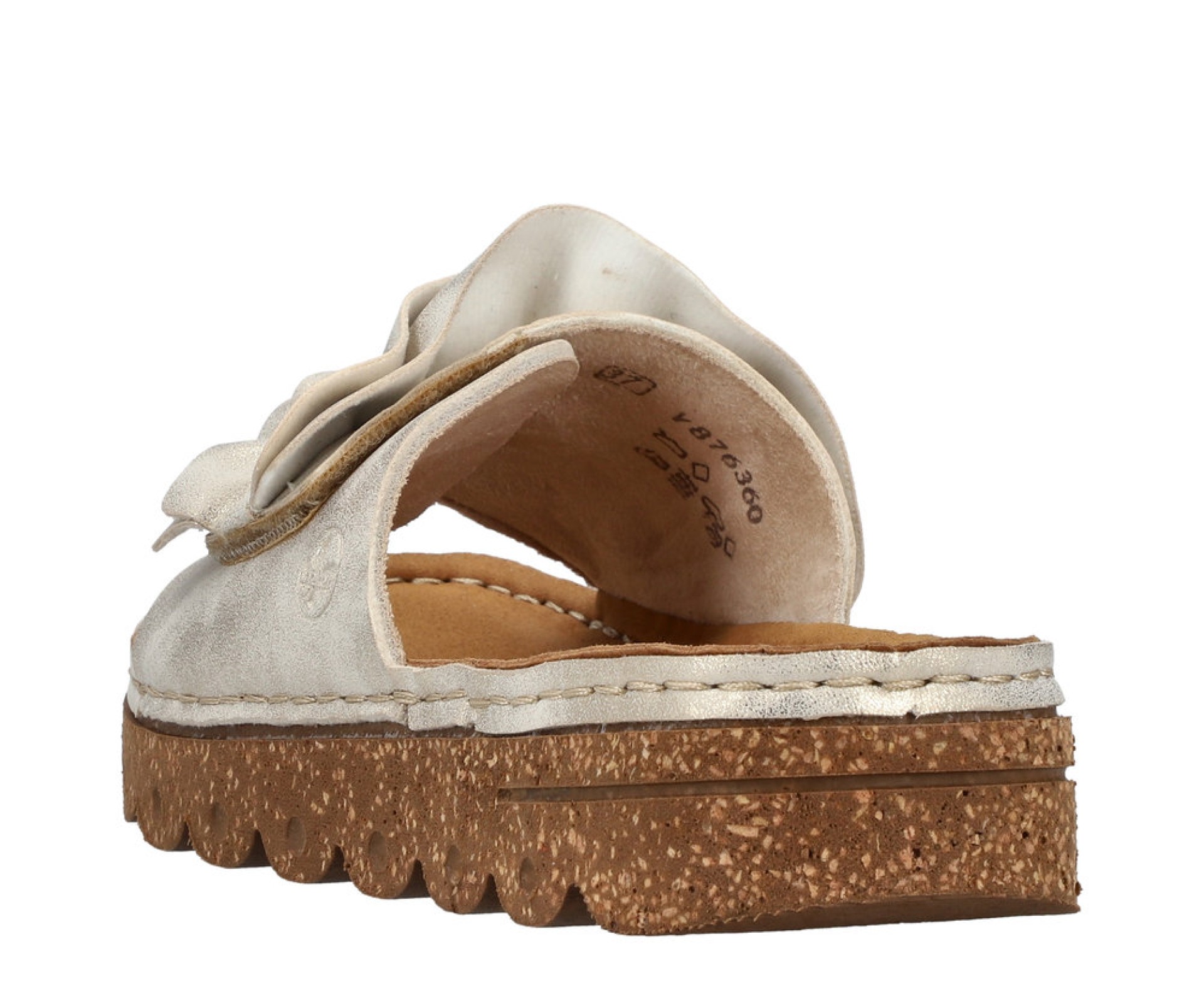 RIEKER bézs női papucs 