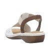 RIEKER fehér női bőr szandál 