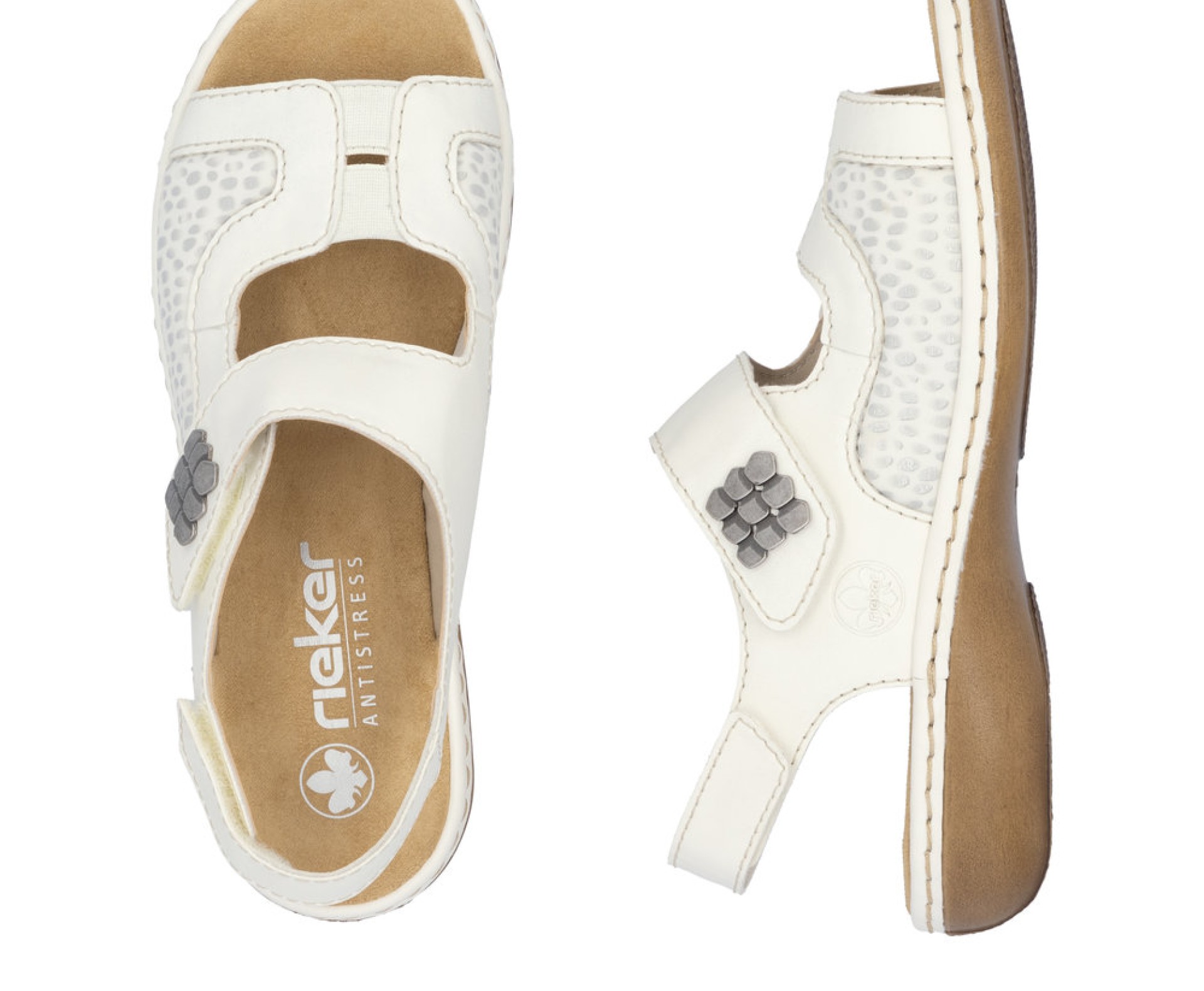 RIEKER bézs női szandál 