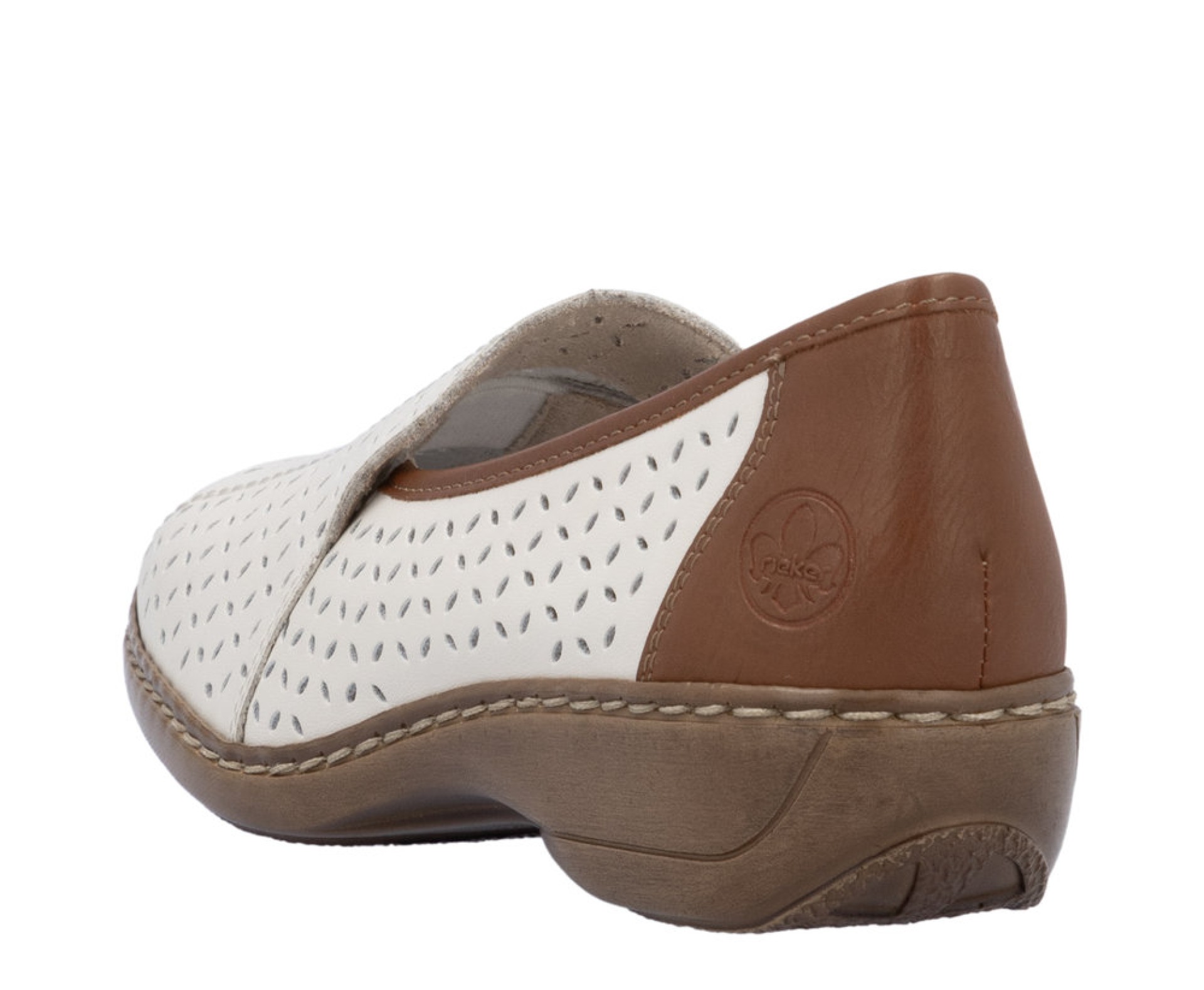 RIEKER bézs női bőr cipő