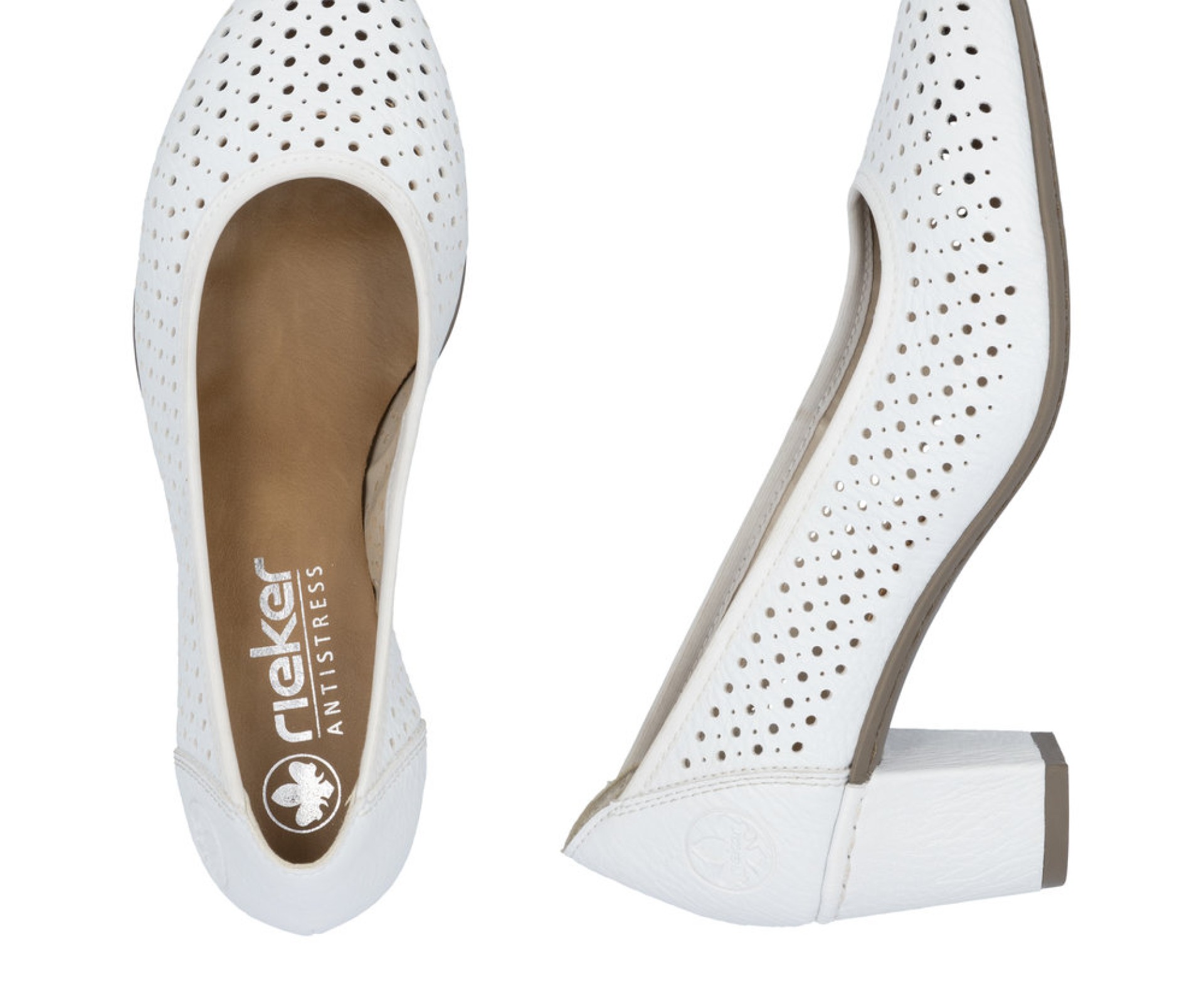 RIEKER női fehér cipő
