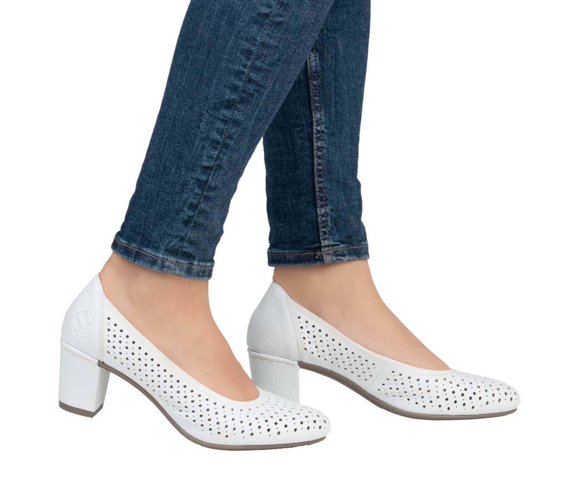 RIEKER női fehér cipő