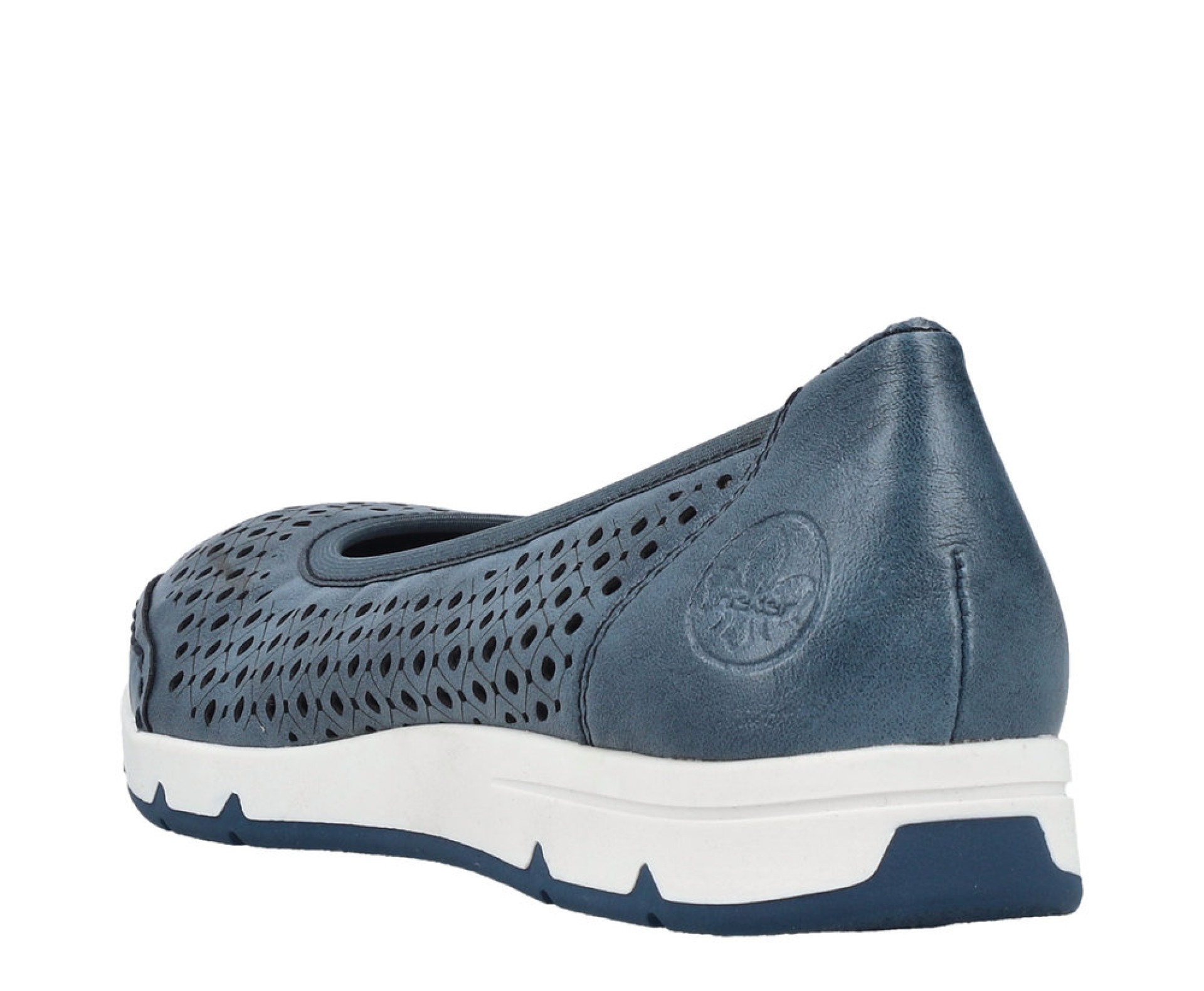 RIEKER női kék mokaszin