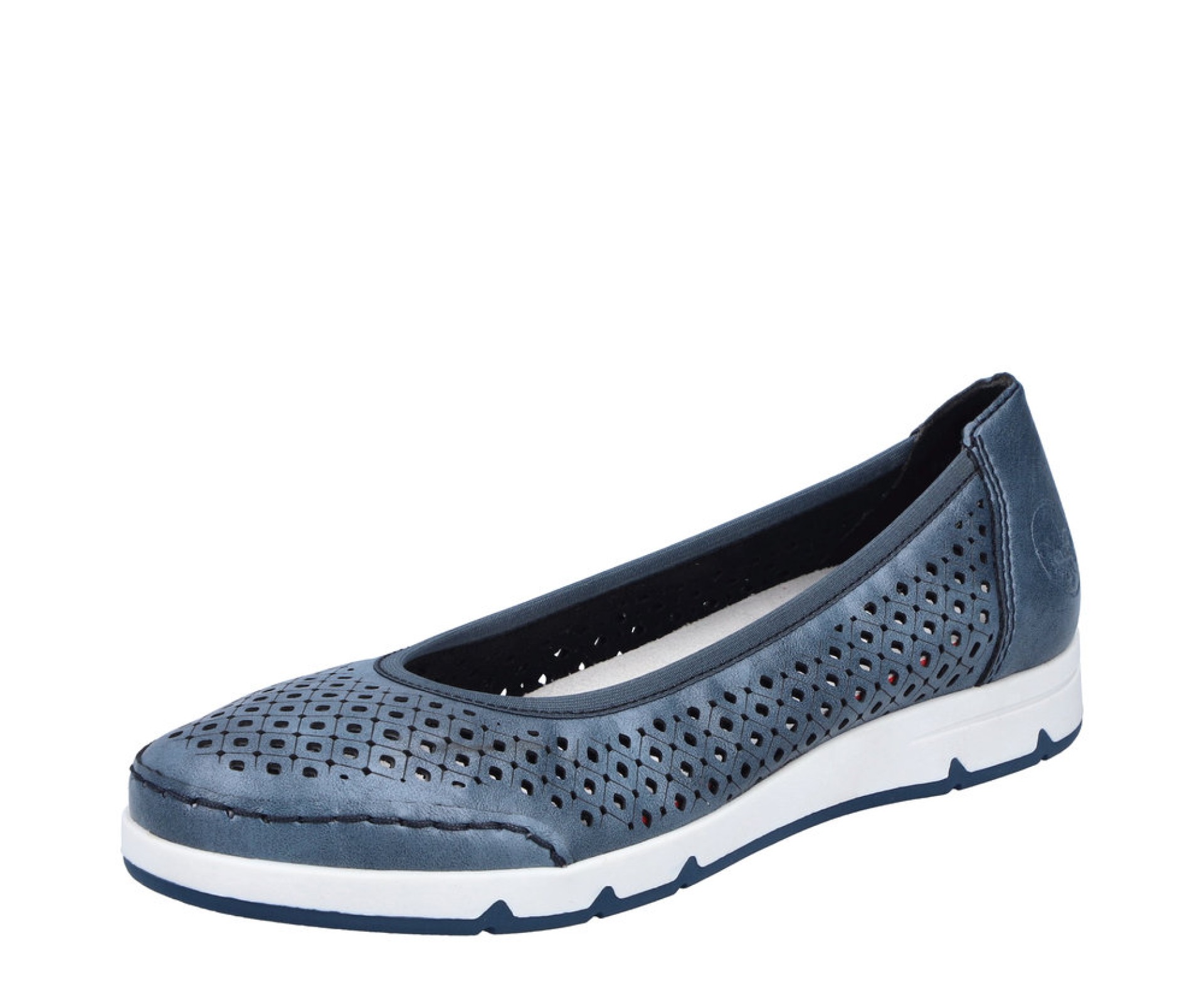 RIEKER női kék mokaszin