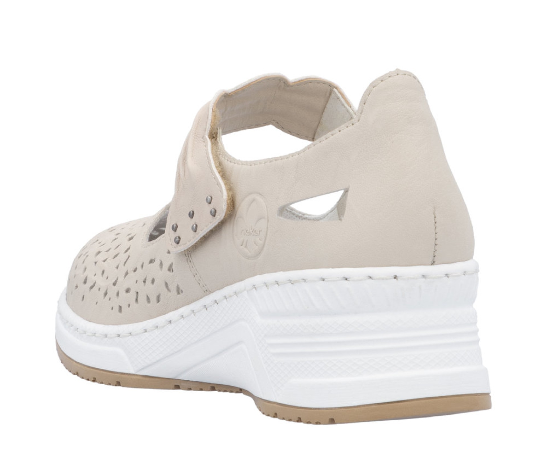 RIEKER bézs  női bőr cipő